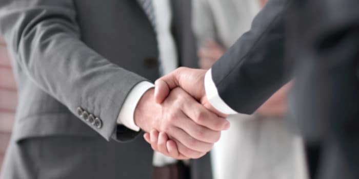 Businessmen shaking hands