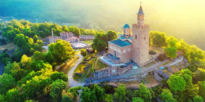 Tsarevets Fortress and its Church in Bulgaria.