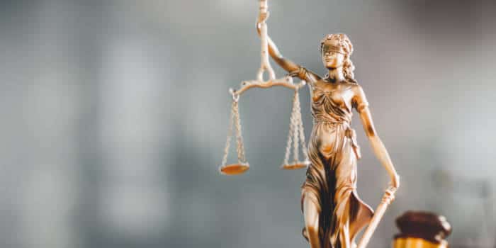 Lady Justice and the Criminal Justice System.