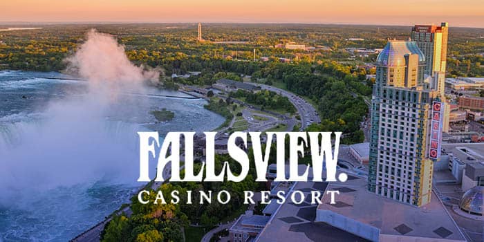 The Fallsview Casino Resort located in Ontario, Canada as seen from above.