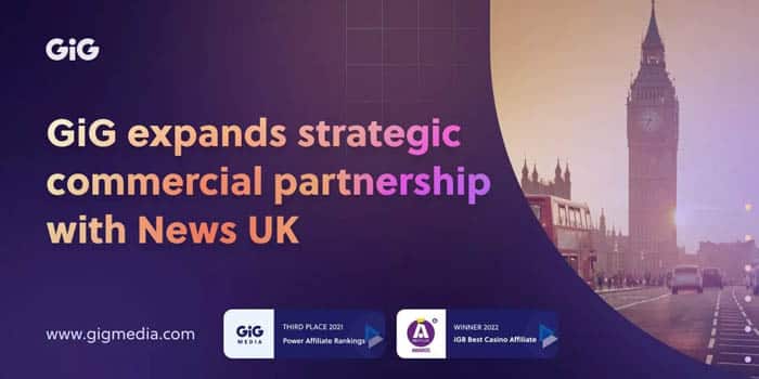 GiG announced it has expanded its commercial partnership with News Corp UK & Ireland