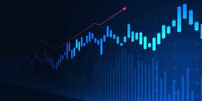 Statistics chart representing growth