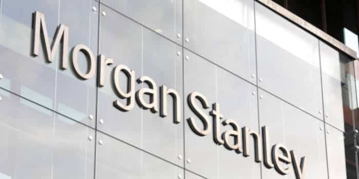 Morgan Stanley's sign on a building.