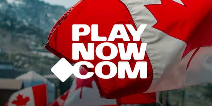 Playnow.com logo with Canada's flag in the backdrop