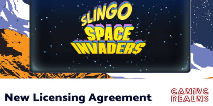 Gaming Realms' Slingo SPACE INVADERS game.