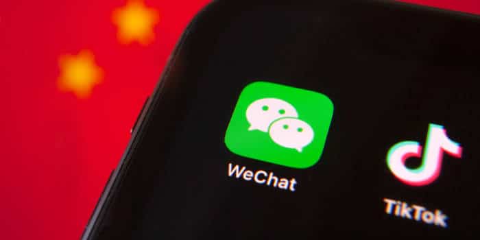 WeChat and TikTok apps