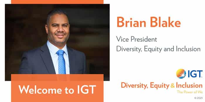 Brian Blake, IGT's new VP of DEI