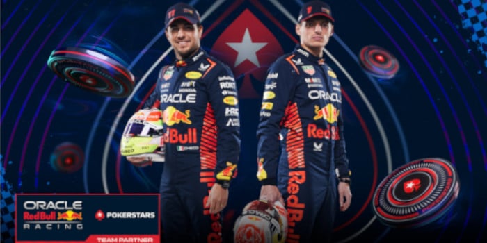 Oracle Red Bull Racing and PokerStars partnership logos