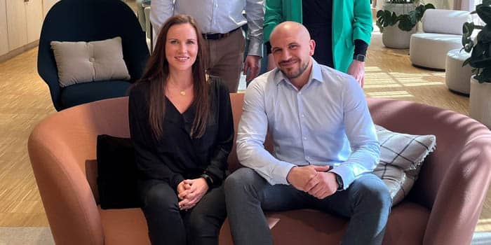 Niamh Gallagher and Stephen Aupy, two new members of Mindway AI's team