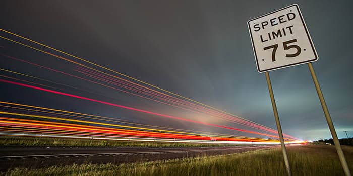 A speed limit sign