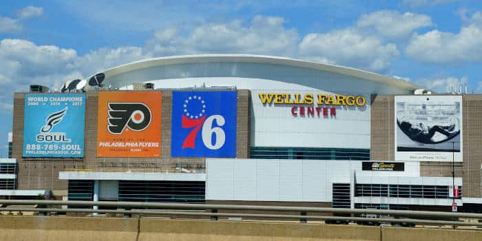 The Wells Fargo Center in Philadelphia.