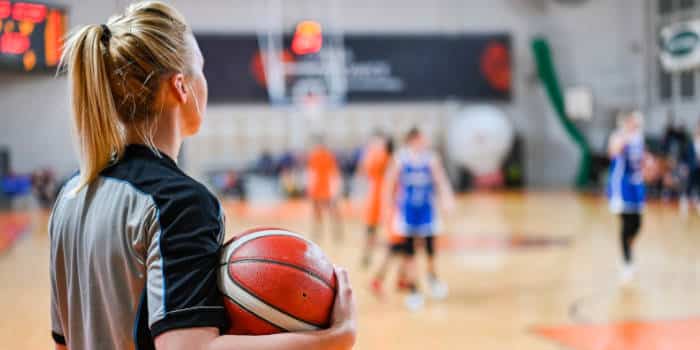 Woman referee basketball