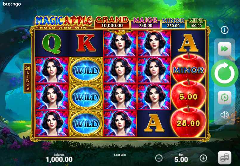 magic apple hold and win slot game preview