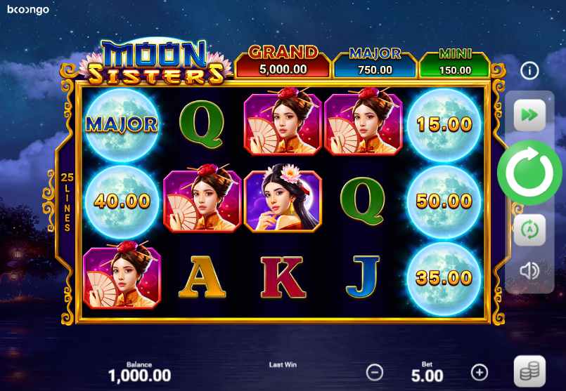 moon sisters hold and win slot game preview