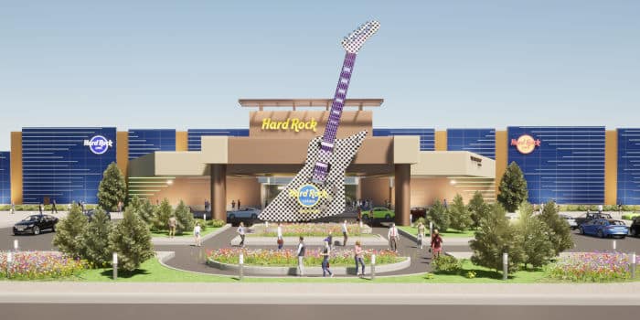 Hard Rock Casino Rockford's front entrance