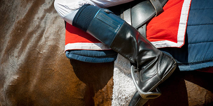 A jockey on a horse