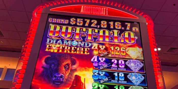 A Buffalo jackpot slot photo.