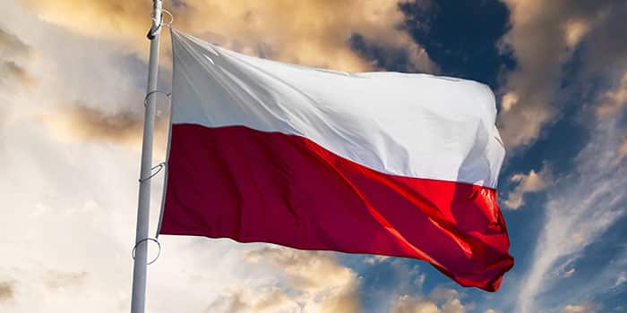 The Polish flag