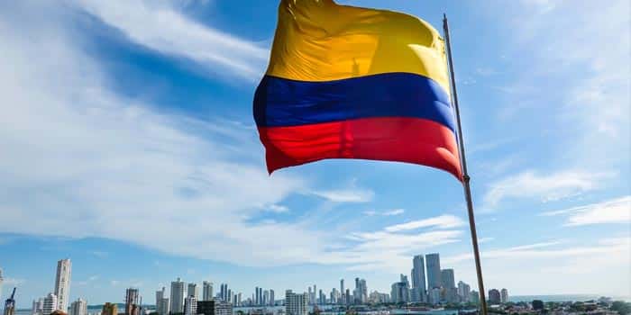 The Colombian flag