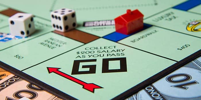 A Monopoly board