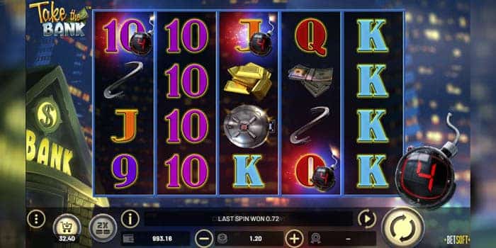 Betsoft's Take the Bank slot game.