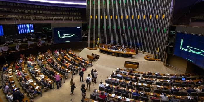 The Brazilian Chamber of Deputies in session.