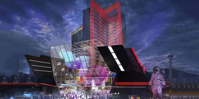 A rendering of Atari's Las Vegas Hotel