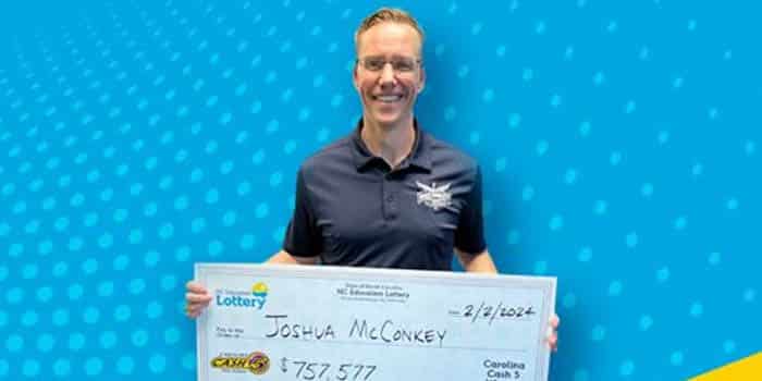 Josh McConkey won the jackpot in NC