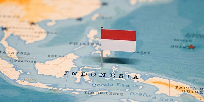 Indonesia on the map