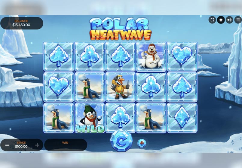 Polar Heatwave slot gameplay.