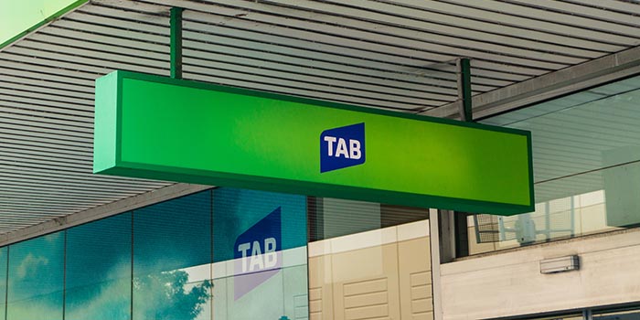 Tabcorp shop sign in Australia