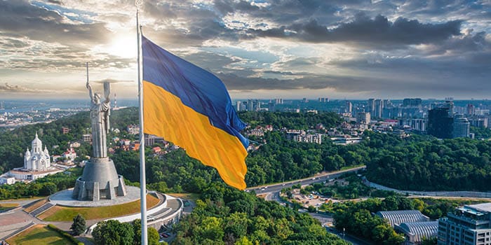 Aerial view of Kyiv