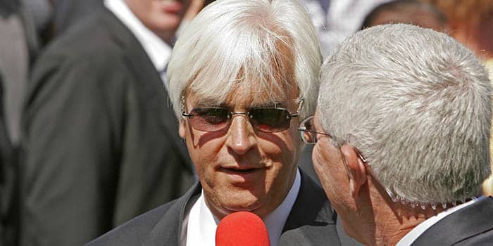 Bob Baffert getting interviewed