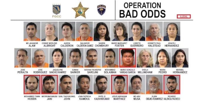 Sting Operation Leads to 28 Arrests in Florida’s Latest Gambling Case