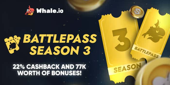 Whale.io Launches Battlepass Season 3, with $77K in Crypto Casino Rewards Awaiting
