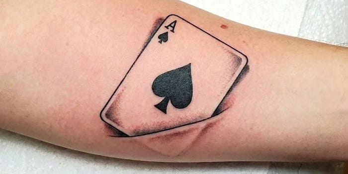 ace up the sleeve gambling tattoo