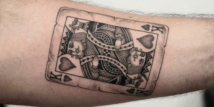 suicide king gambling tattoo