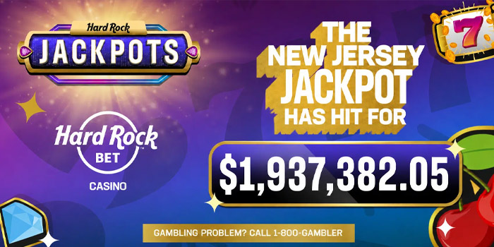 Hard Rock Bet Online Casino Awards $1.94M Mega Jackpot in New Jersey
