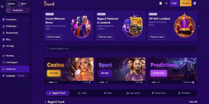 BiggerZ positions its crypto casino, sportsbook and prediction markets around provable fairness and defined settlement rules