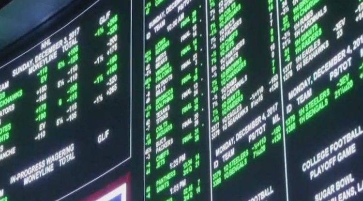 Sports betting in progress in Rhode Island.