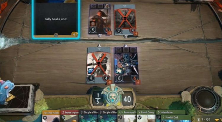 Artifact, the card game.