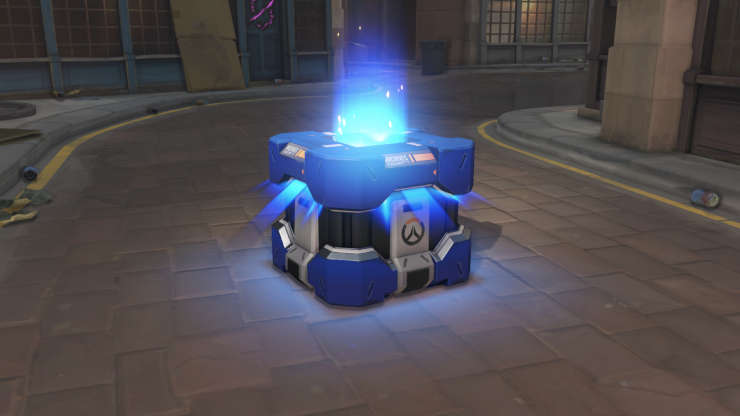 Overwatch loot box opening.