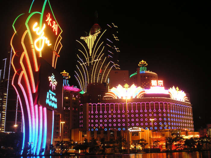 Macau during the night.