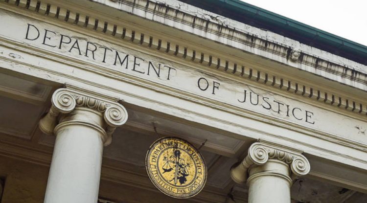 The mainentrance of the Department of Justice, the US.