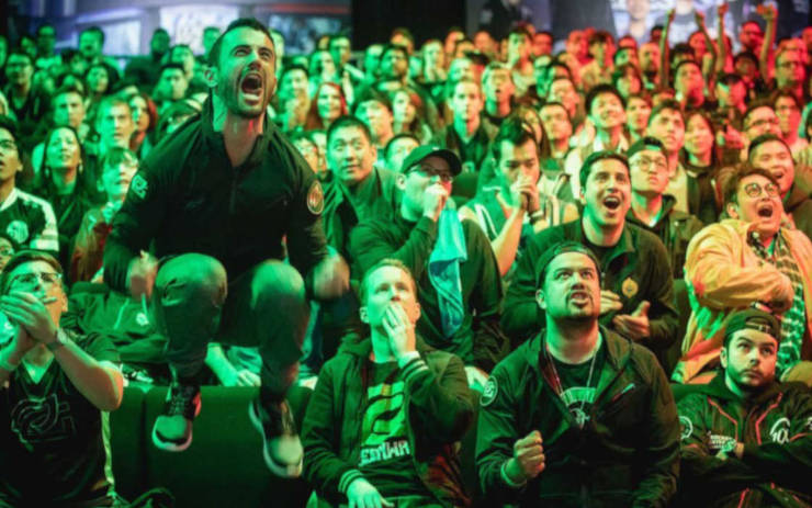 An Optic Gaming fan beyond himself.