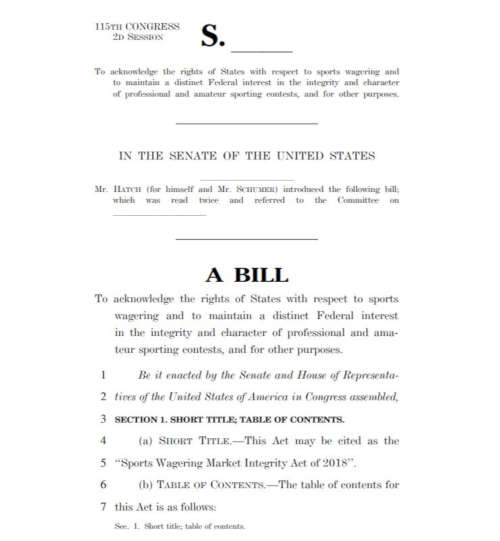 Schumer's sports integrity bill