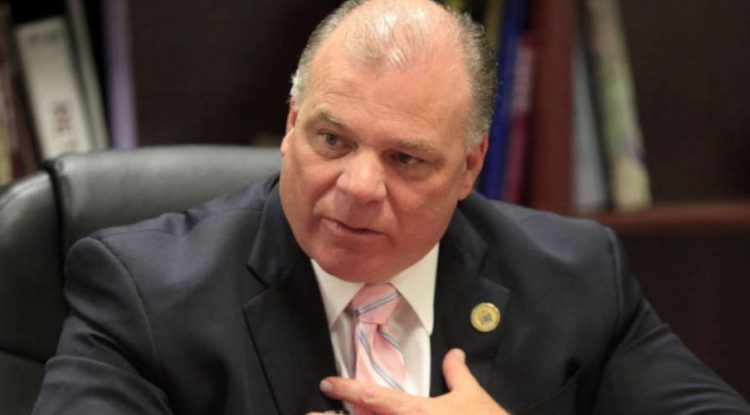 NJ's Senate President Stephen Sweeney in his office.